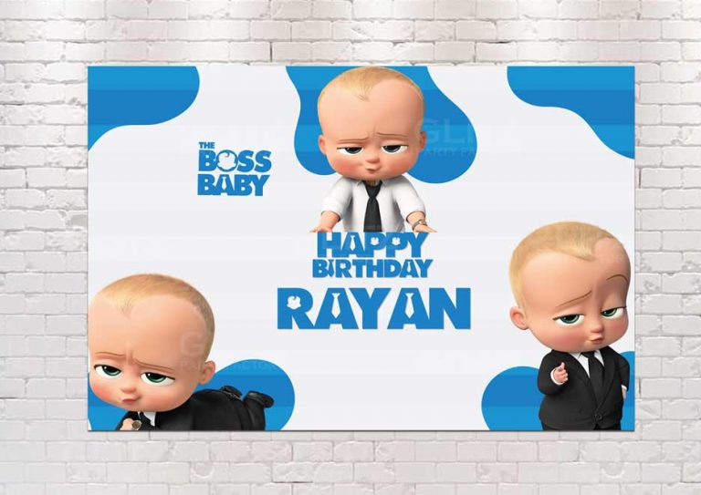 Boss Baby Backdrop Banner BuyCustomisedThemePartySupplies and DecorationsFor Birthday